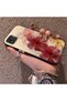 Realme C20 Compatible Silicone Edge Hard Back Case Couple Phone Case with Floral Pattern - 2
