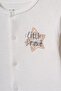 Baby Cotton Ecru Cardigan Beige Pants Set - 2