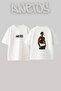 50 Cent_65 Design Printed Oversize White T-Shirt