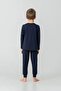 Boy's Pajama Set Printed Navy Blue Long Sleeve Pajama Set Us2636-C-V1 - 4