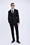 Black Slim Fit Mono Collar Casual Suit