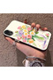 iPhone Xr Compatible Silicone Edge Hard Back Case Couple Phone Case with Floral Pattern - 2