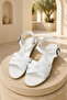 Cross Strap Crossing Summer Sandals White - 2