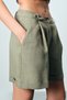 Pleated Linen Shorts - 7