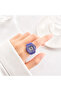 Colorful Mini Finger Watch Stylish Crystal Stone Quartz Ring Watch