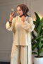 6498 - Stylish Comfortable Viscose Soft Interlock Knit Fabric, Women's Bottom Layer Set with Pant Stripe Detail - 6