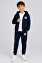 Printed Zippered Unisex Children's Top and Bottom Tracksuit Set - 2