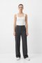 Smoked Grass Detailed Wide Trousers 8598A - 2