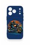 iPhone 17 Pro Compatible Moto Rider Patterned Silicone Case - 2