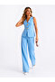 Monarch Elegance Gold Button Detailed Vest & Wide-Leg Pants Set