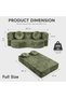 Convertible Folding Futon Sofa Bed, Queen Sleeper Sofa with Pillow, Teddy Floor & Futon Loveseat Couch, Foam Folding Mattress Sleeper for Living Room, Guest Use, Apartment, No Assembly - 8