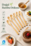 Mini Bamboo Spoon Set of 6 15 cm Natural Bamboo Dessert Jam Honey Spice Presentation Spoon - 3