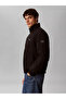 Men's Regular Fit Stand Collar Zippered Long Sleeve Black Jacket - 5