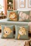 Green Safari Patterned 4-Piece Children's and Baby Pillowcase Set