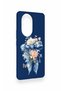 Honor 200 Pro 5g Compatible Blue Ribbon Flower Pattern Silicone Case - 2