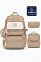 4-Piece Satin Fabric Waterproof Primary School Bag Set with Lunch Bag, Pen Holder and Accessory Bag - 2