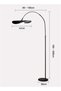 Floor Lamp for Living Room Fishing Lamp, Sofa, Bedroom, Study, 3-Color Light Adjustment, 180° Adjustable Lampshade, Foot Switch - 5