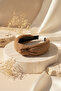 Knitted Patterned Knot Detailed Brown Women's Hair Band Buckle - 6