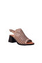 Women's Heeled Sandals with Thick Heel and Buckle - 2