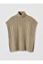 Lcw Comfort Brown Turtleneck Patterned Women's Knitwear Sweater - 5