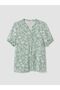 Lcw Grace Green Collared Floral Women's Shirt - 5