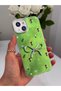 iPhone 13 / 14 Case with Marbling Effect, 3D Bow and Floral Pattern, Raised Camera Cover - 7