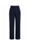 Women's High Waist Wide Leg Palazzo Trousers with Ribbed Front Stitching, Set of 3 (Brown, Beige, Navy Blue) - 6