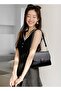 Women's Solid Color Shoulder Bag, Ladies Creative Small Square Buckle Crossbody Bag Sling Bag Side Bag Carry Bag - 2