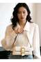 Bags for Ladies Crocodile Pattern Handbag for Daily Use Stylish Women Shoulder Bag with Inner Zipper Pocket and Front Gold Buckle Lightweight Crossbody for Work and Casual Outfits White - 2