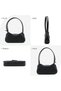 Women PU Leather Ladies Shoulder Bag Clutch Crossbody Bag, Large-Capacity Bucket Handbag (BLACK) - 8