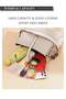 PU Leather Handbag Large Capacity Shoulder Bag for Women Beige - 6