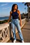 Women's Premium Textured Ribbed Halter Neck Cotton Tank Top - 2