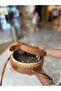Round Rattan Bag Crossbody Bohemian Daily Shoulder Bag Natural - 3