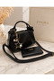 Women's Wallet Shoulder Bag Klasya Leatherblack Mini Handbag with Star Accessories Cross Strap Set of 2 - 7