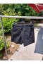 Denim Shorts with Ripped Detail Anthracite - 6