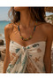 Zafrani Bohemian Natural Stone Look Colorful Bead Necklace Handmade Design - 2