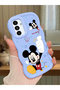 Samsung Galaxy A04S Compatible Case Camera Protector Blue Silicone Couple Phone Case Cute Pattern
