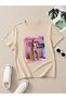 Manifest Powder Pink Zoktay Mina Esin Sueda Hilal Lidya Designed Beige T-Shirt