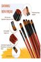Professional Painting Brush Set 7-Piece Set with Rounded and Cut Ends 1 Pack Stilo Set 6 Synthetic Quality - 3