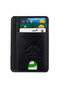 Unisex Black Genuine Leather Multi-Compartment Slim Wallet and Card Holder - 3