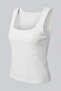 Trend42Plus Large Size Thick Strap Basic Top-Ecru - 5