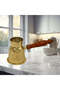 Turkish Coffee Warmer Pot With Jali Work With Wooden Handle(H:2.5''W:2''Capacity:100ml)