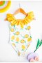 Girls' Ruffle Collar Swimsuit – One-Piece Stylish and Stretchy Swimwear for the Sea & Pool - 2