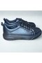 Men's Inner and Outer Genuine Leather Casual Black Lace-Up Shoes - 8