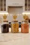 Ocy Shop 3-Piece Bamboo Lid Leaf-Shaped Jar Set - Medium Size Storage Container 890ml 1115731