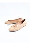 Women's Genuine Leather Straw Ballerina Beige - 4