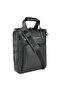 Leon Satchel Men’s Genuine Leather Business Bag with Top Handle, Adjustable Shoulder Strap, Front Zip Pocket and Laptop-Style Compartment – Black