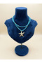 Leyan Natural Stone Turquoise Natural Stone Necklace with Star End Detail