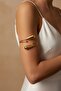 Yellow Steel Big Drop Spiral Pazu Bracelet Adjustable Arm Accessory