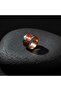 Copper Red Blue Tiny Kilim Patterned Wide Form Adjustable Ring - 2